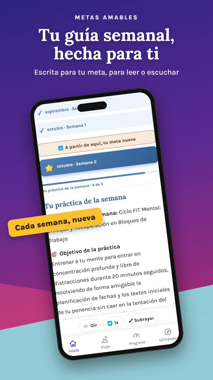 Guía semanal en la app