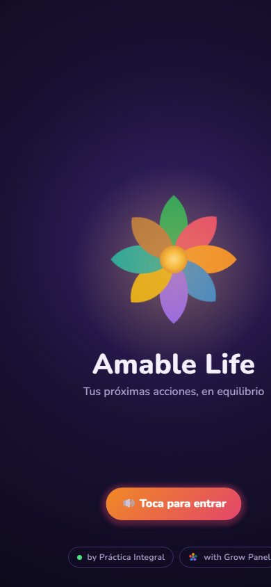 Pantalla de Amable Life