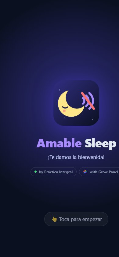 Pantalla de Amable Sleep